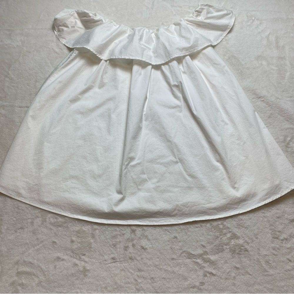 Hatch White Sleeveless Ruffled Elastic Neck Maternity Top Size OS